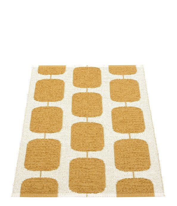 Sten Plastic carpet 70x100 cm Pappelina Ochre/Vanilla