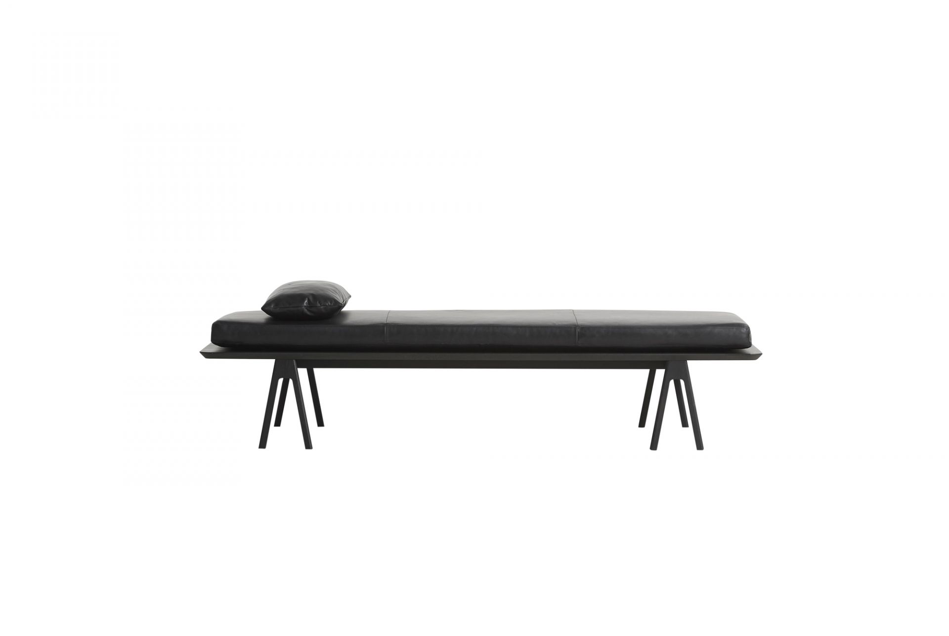 Level Daybed Pillow Sofa Cushions Black Leather Woud