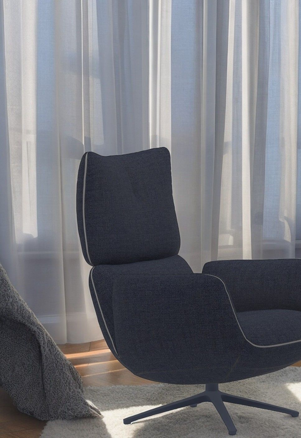 Jalis Lounge Swivel chair with tilt mechanism 4-legged Electrically adjustable Cor