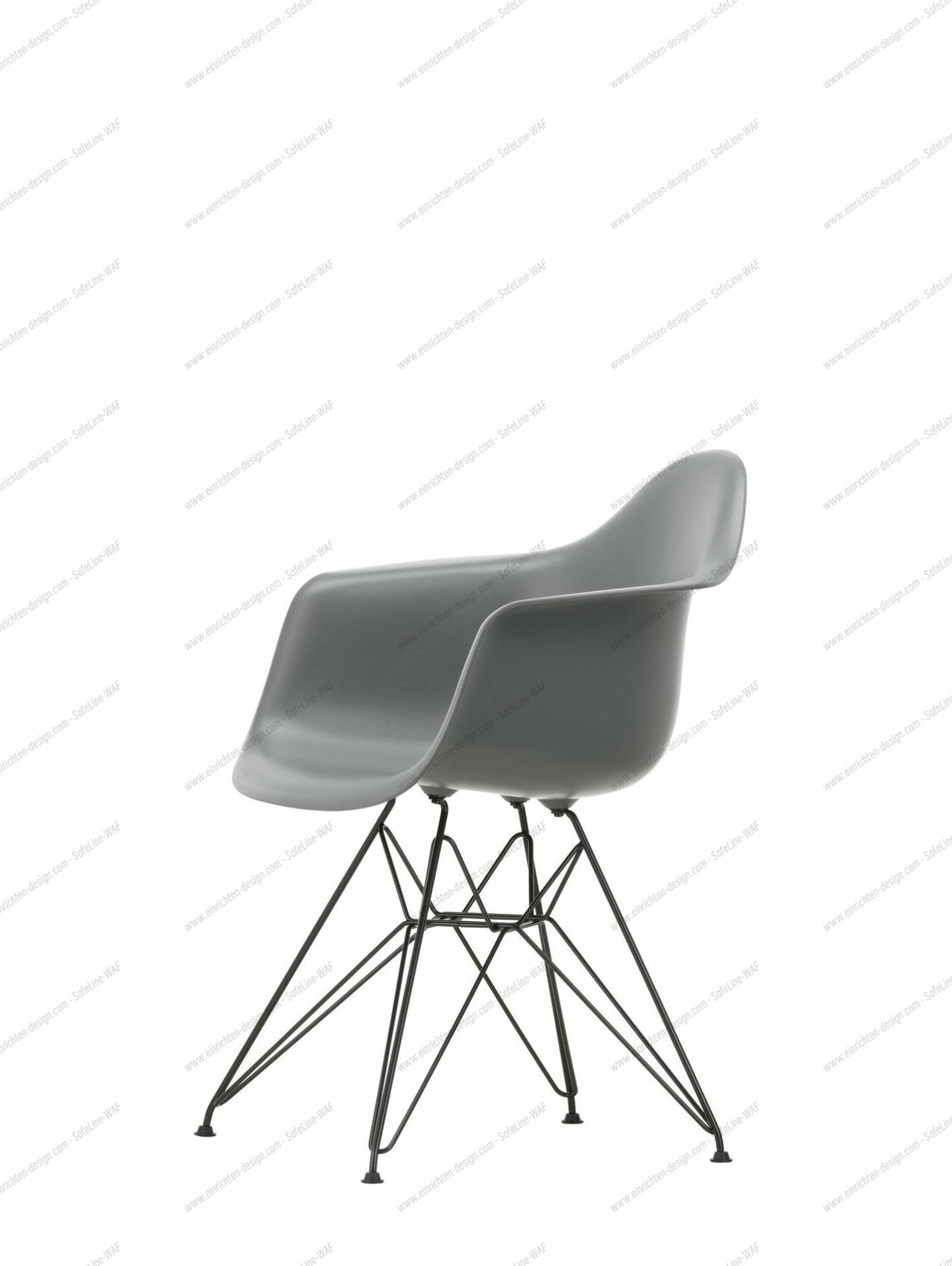 Eames Plastic Arm Chair DAR Chair Vitra Chrome - Poppy red