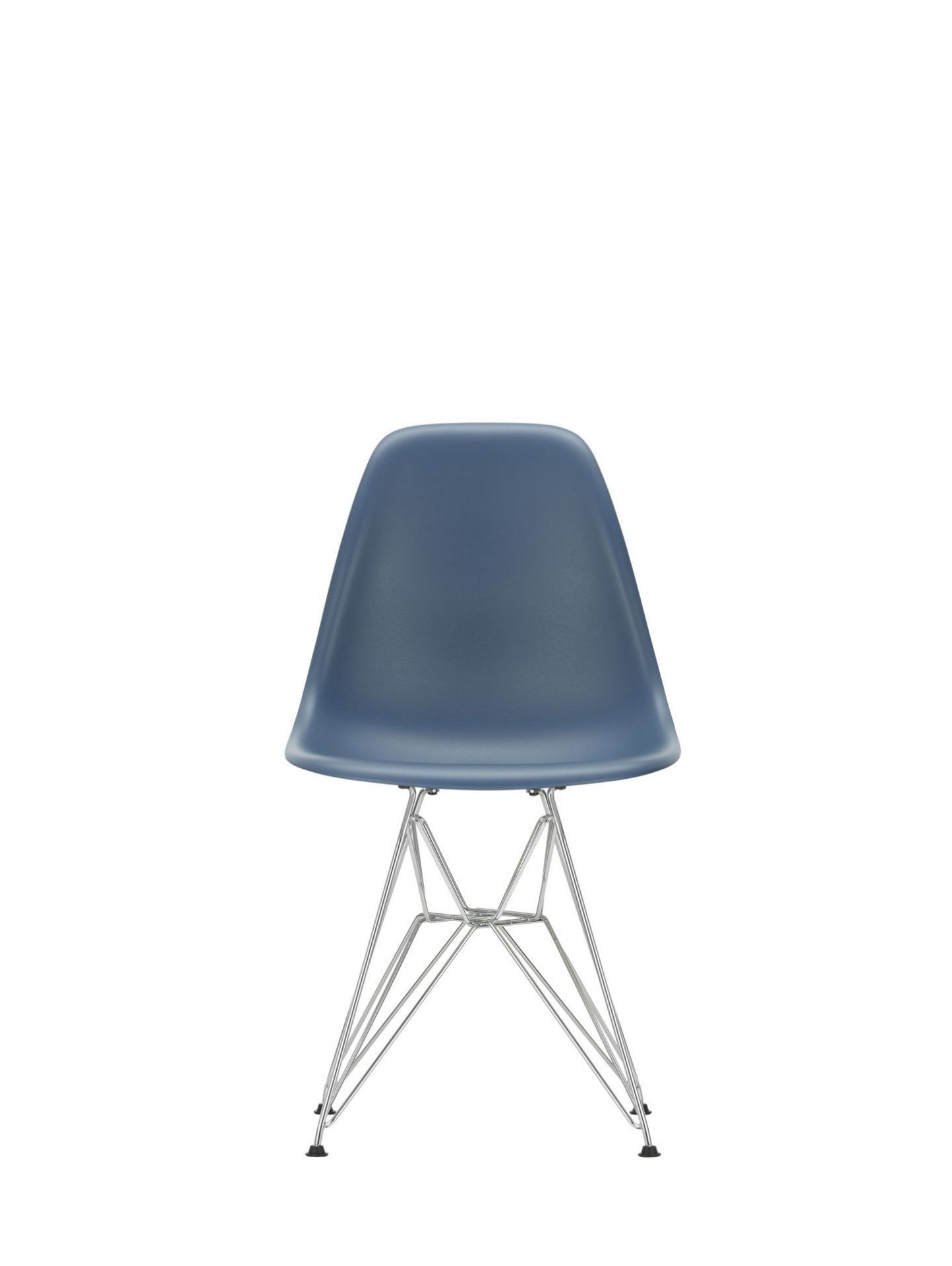 Eames Plastic Side Chair DSR Chair Vitra Chrome Ice Grey