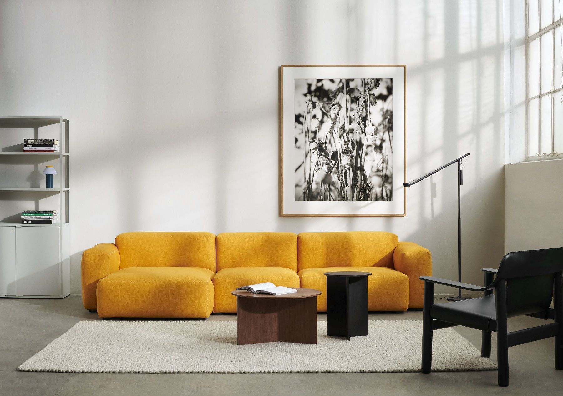 Slit Table Wood Round XL side table / coffee table Hay