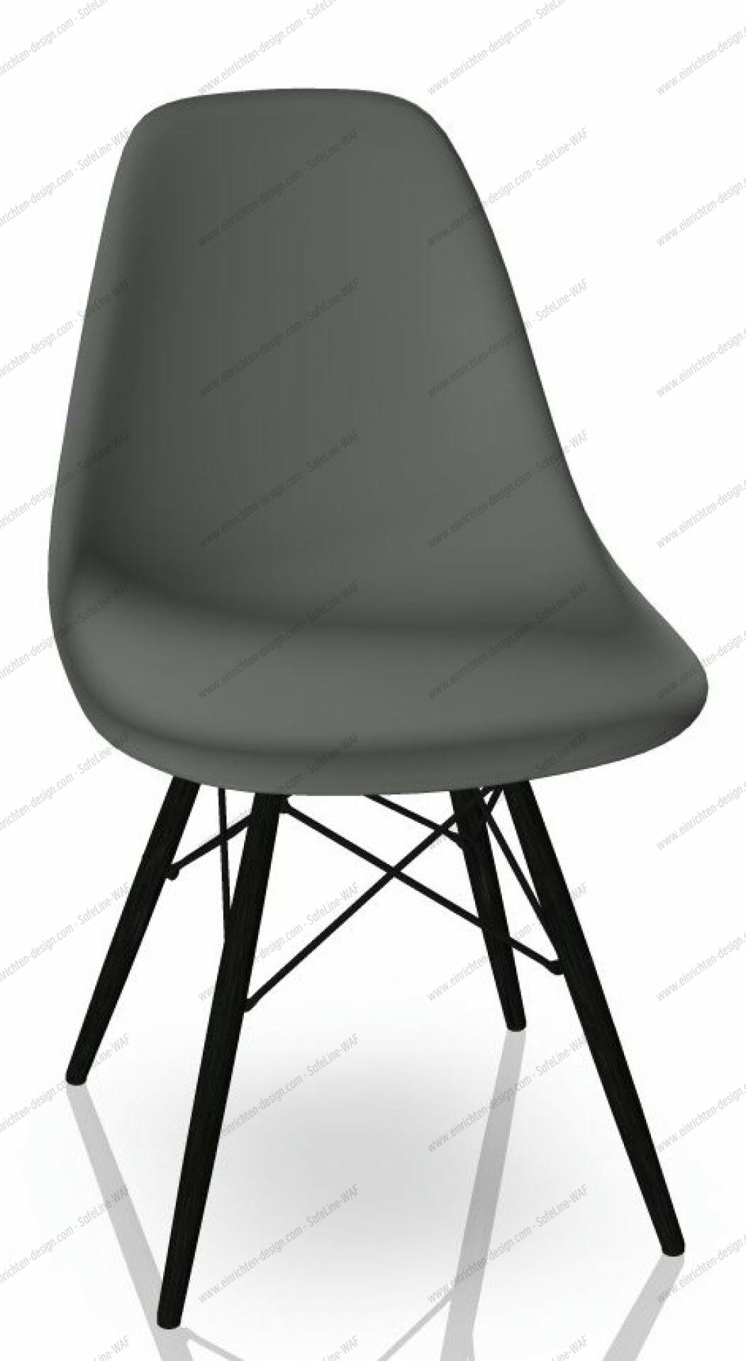Eames Plastic Side Chair DSW Chair Vitra Maple black - Granite grey