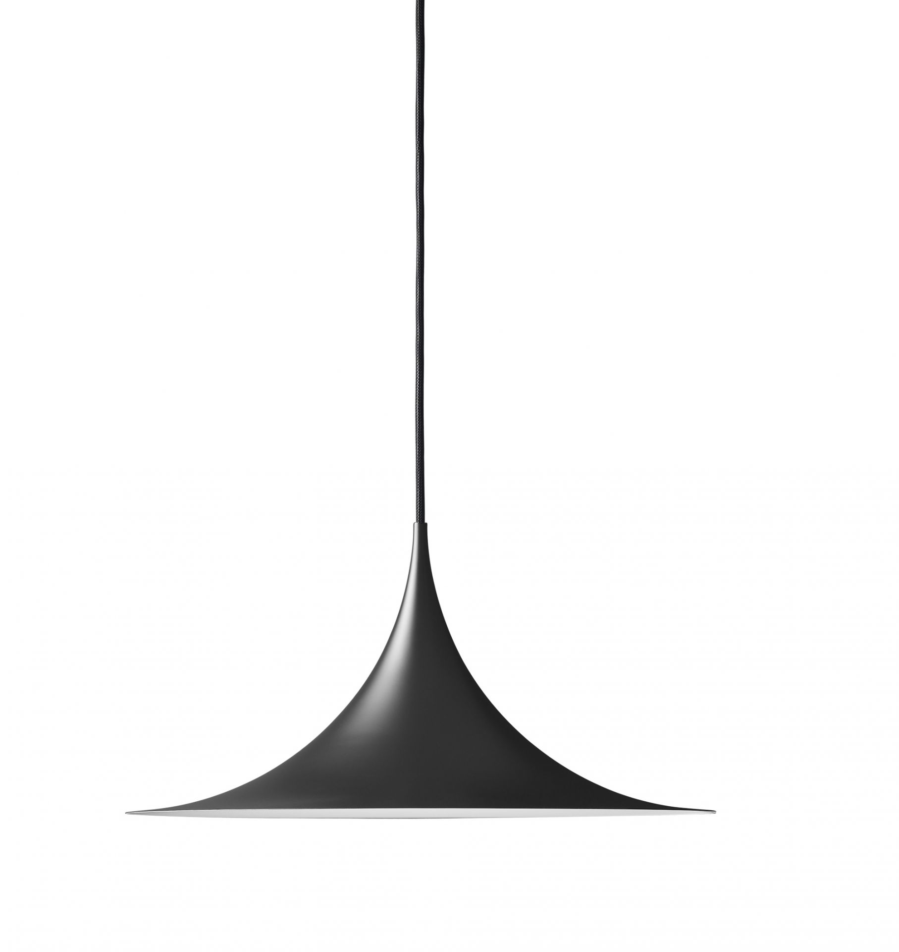 Semi pendant light Ø 47 cm BLACK MATT Gubi SINGLE PIECE