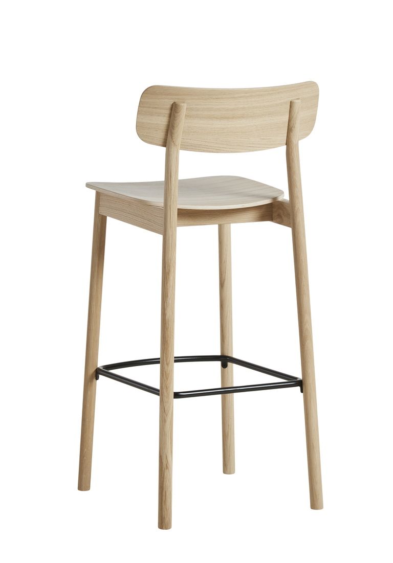 Soma Bar Stool white pigmented oak Woud