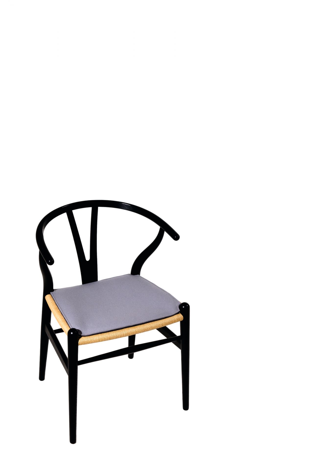 015 Felt Pad Graphite 2058 Pad Melange SFC - PARKHAUS Parkhaus Seat Berlin Wool Graphite Melange Chair | | Wishbone