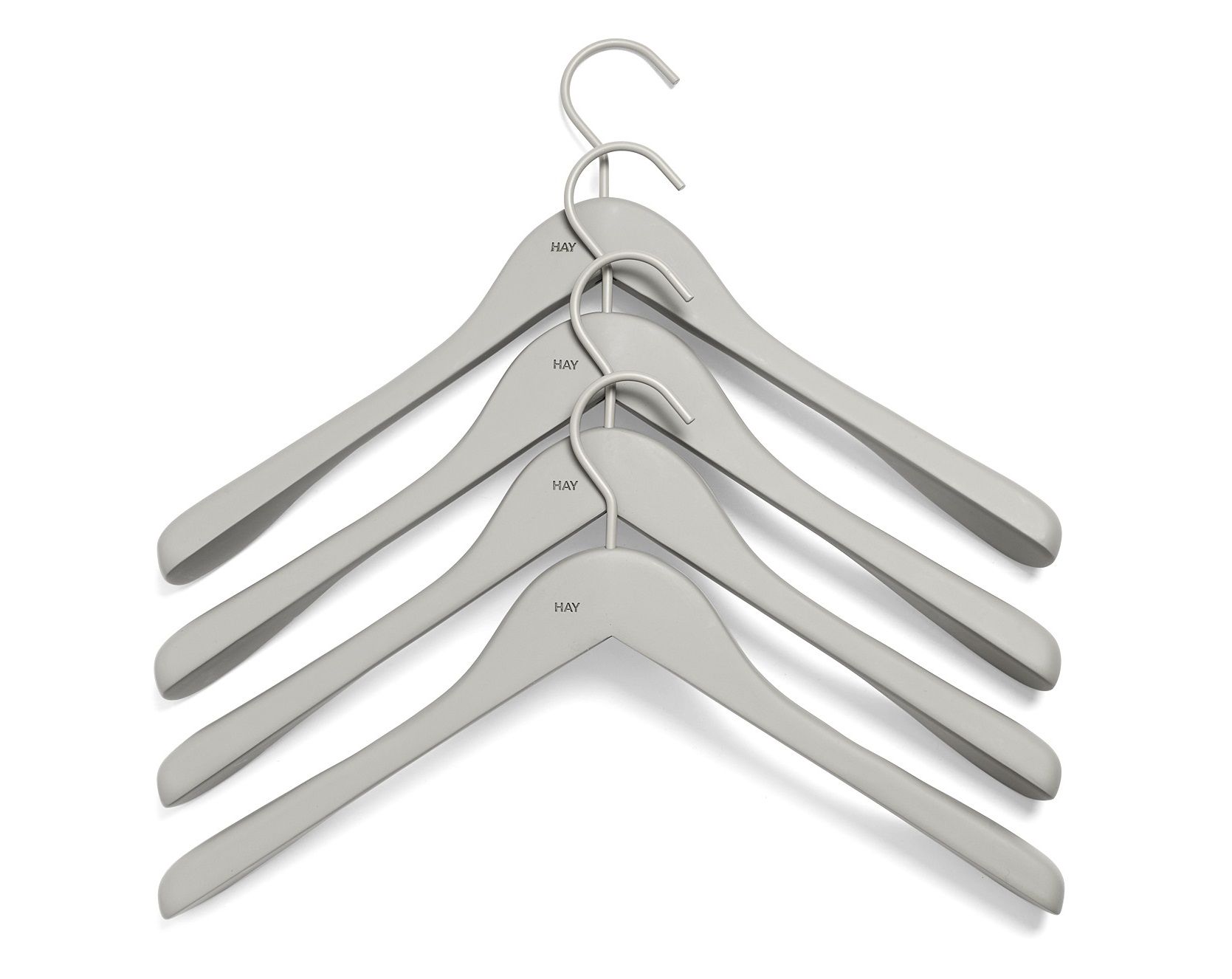 Soft Coat Hanger Wide 44 coat hanger set of 4 Hay 