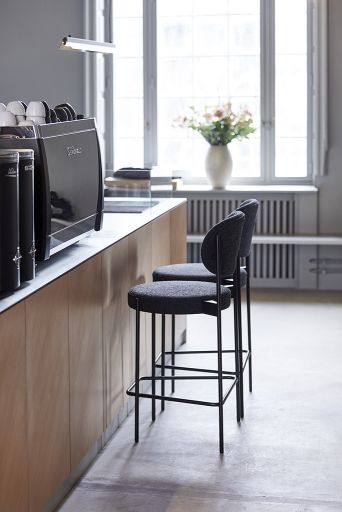 Series 430 Bar Stool Bar stool 75 cm BLACK / REMIX 123 Verpan SINGLE PIECES