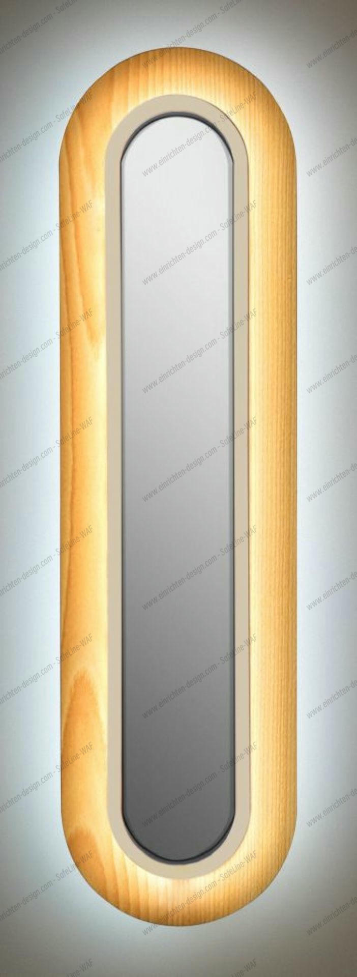 Lens LED wall lamp Superoval metal ring in ivory white Beech LZF Lamps