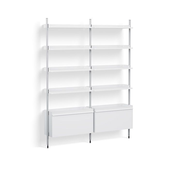 Pier System 122 2 Columns Shelf Hay White-aluminium