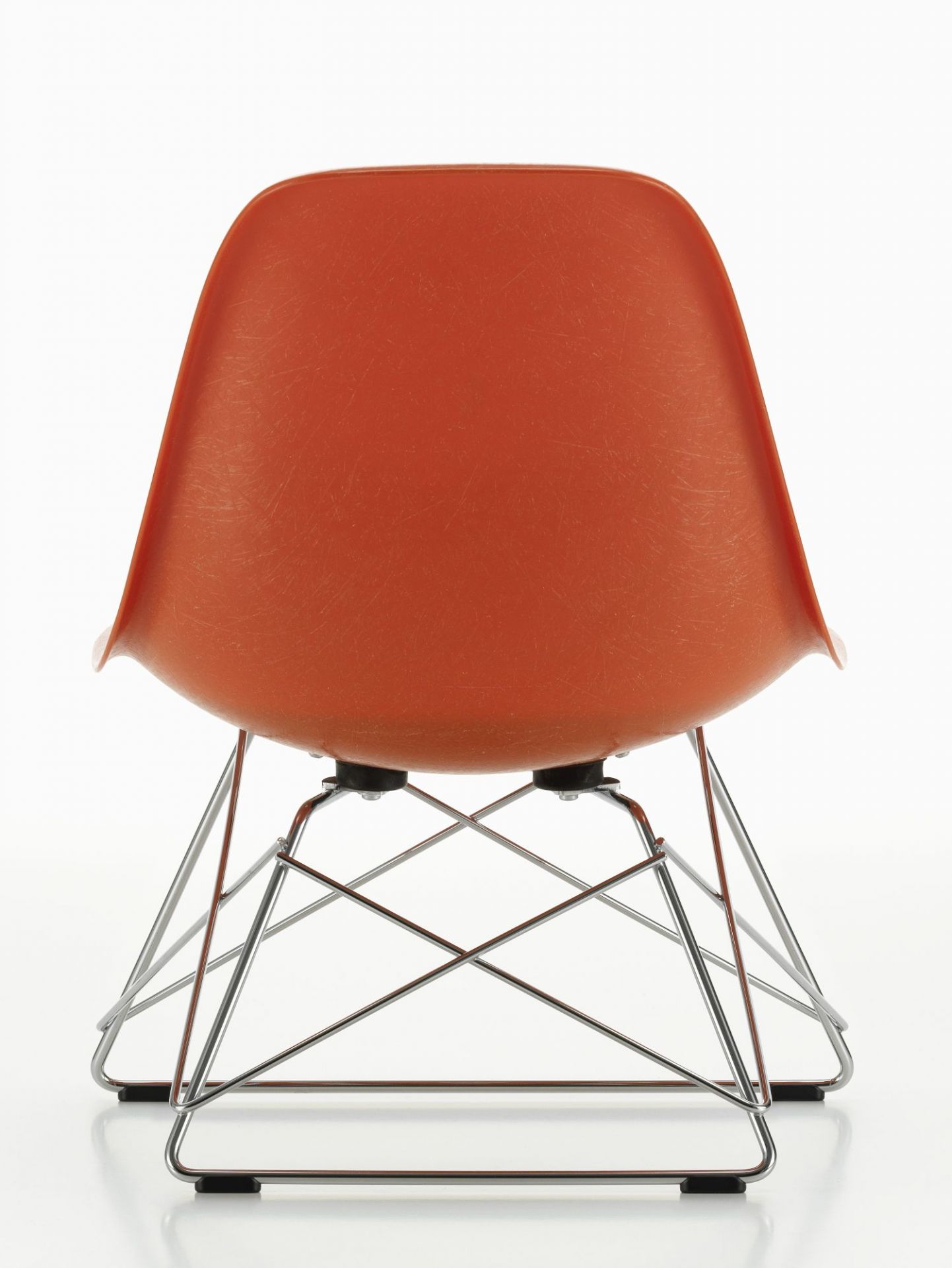 Eames Fibreglass Chair LSR Chair with seat cushion Vitra