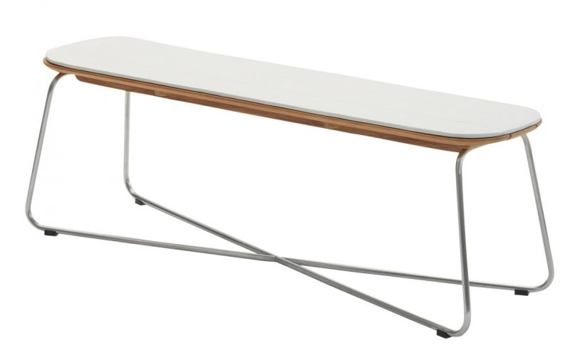 Lilium Bench Benches Cushion Outdoor Skagerak by Fritz Hansen White
