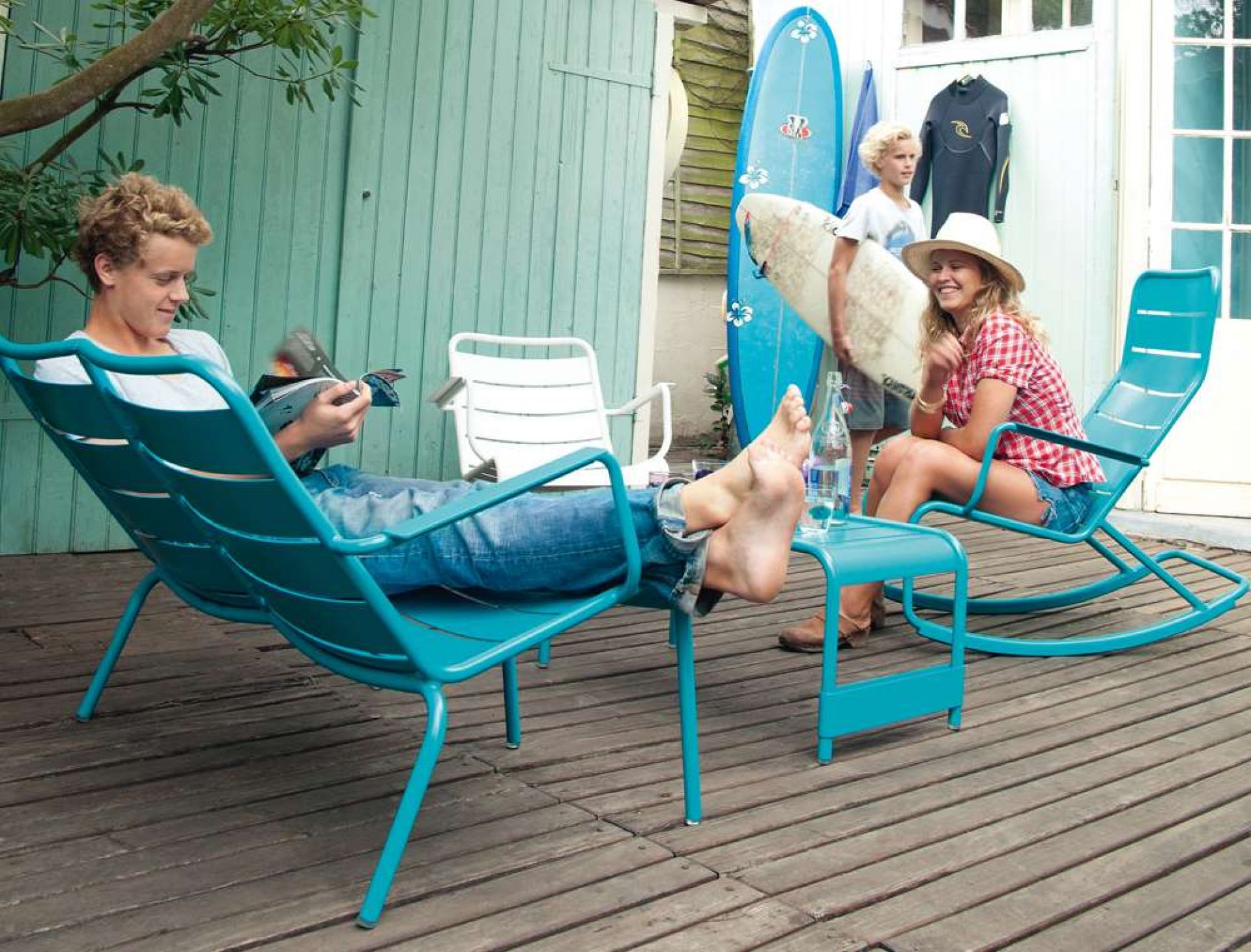 Luxembourg low outdoor armchair Fermob