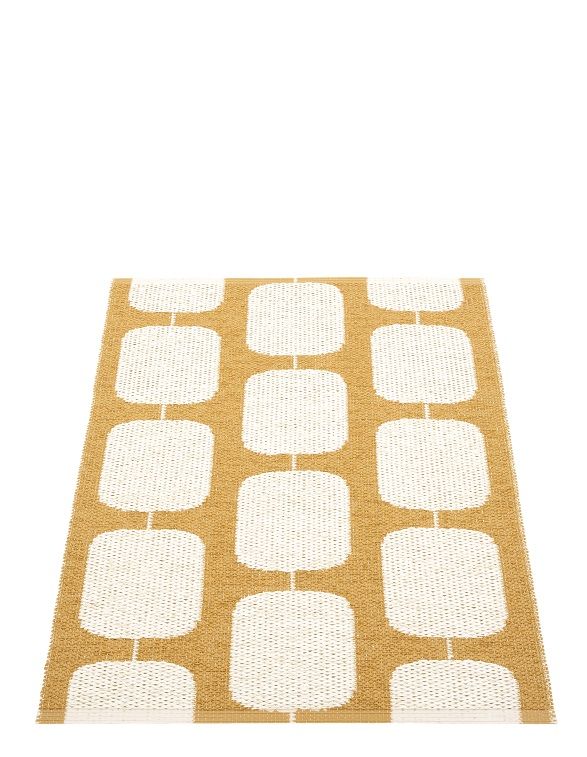 Sten Plastic carpet 70x100 cm Pappelina Ochre/Vanilla