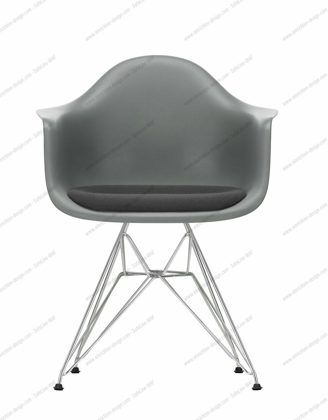 Eames Plastic Arm Chair DAR Chair with seat cushion Vitra