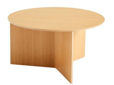Slit Table Wood Round XL side table / coffee table Hay
