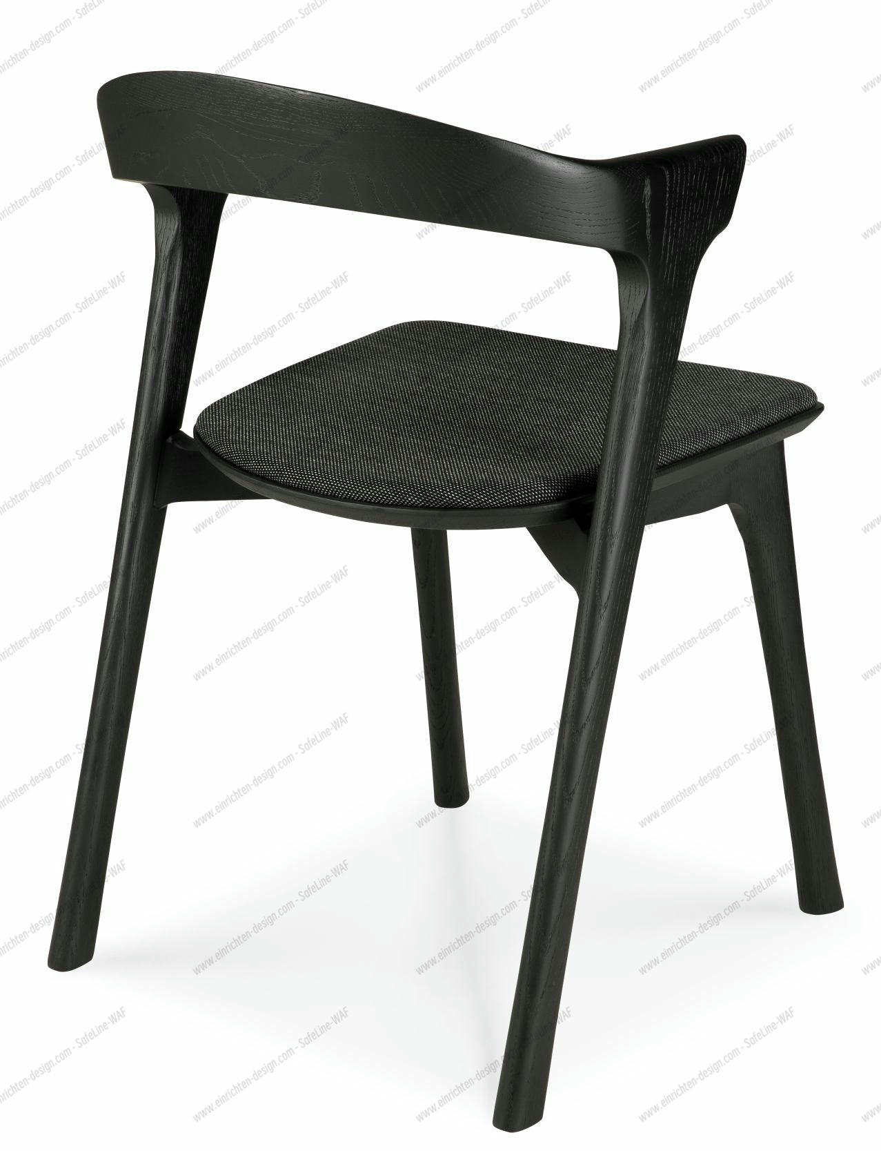 Bok chair brown oak / black fabric Ethnicraft 