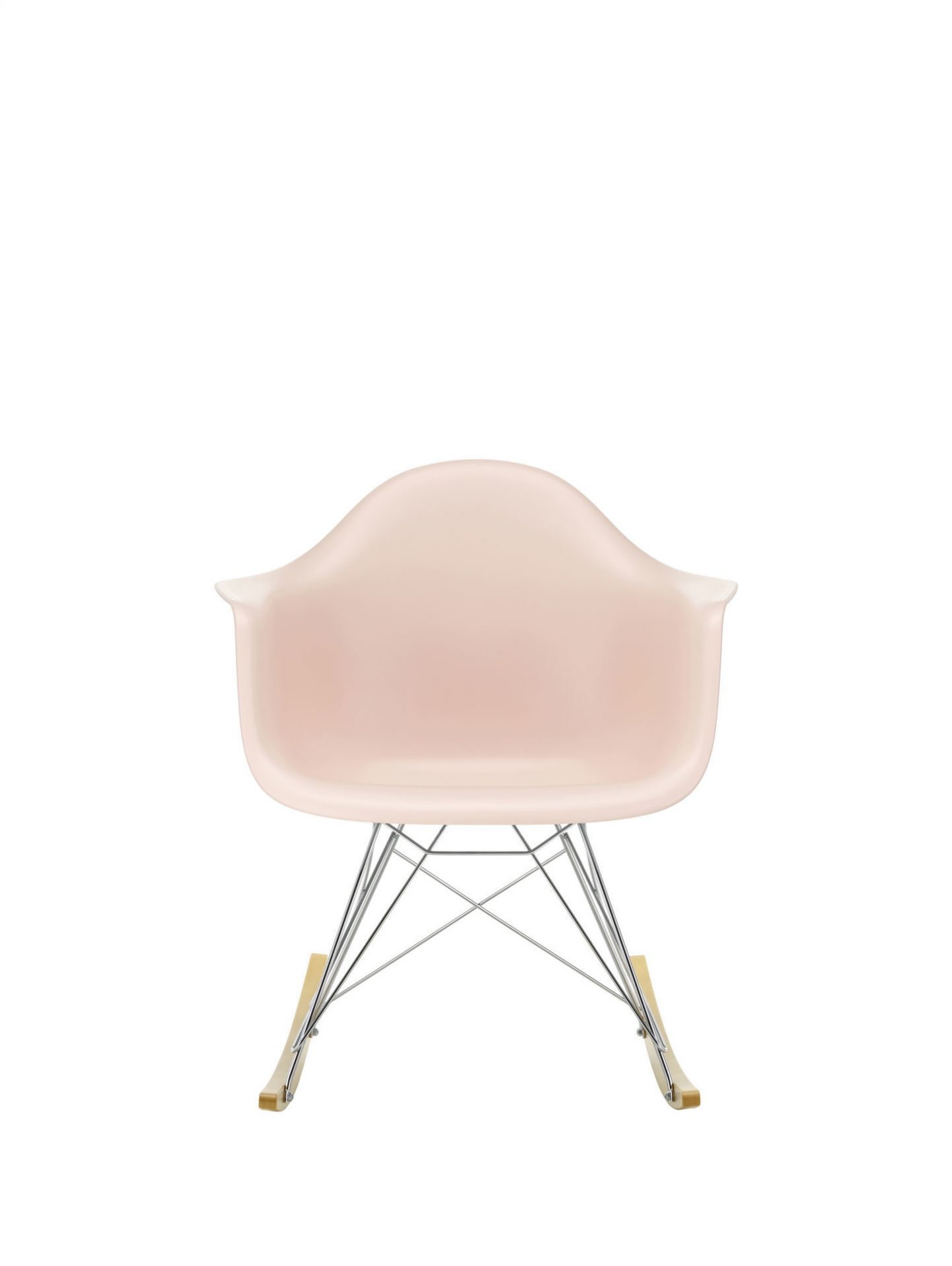 Eames Plastic Arm Chair RAR Rocking Chair Vitra Maple dark-Black-White
