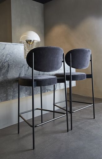 Series 430 Bar Stool Bar stool 75 cm BLACK / REMIX 123 Verpan SINGLE PIECES