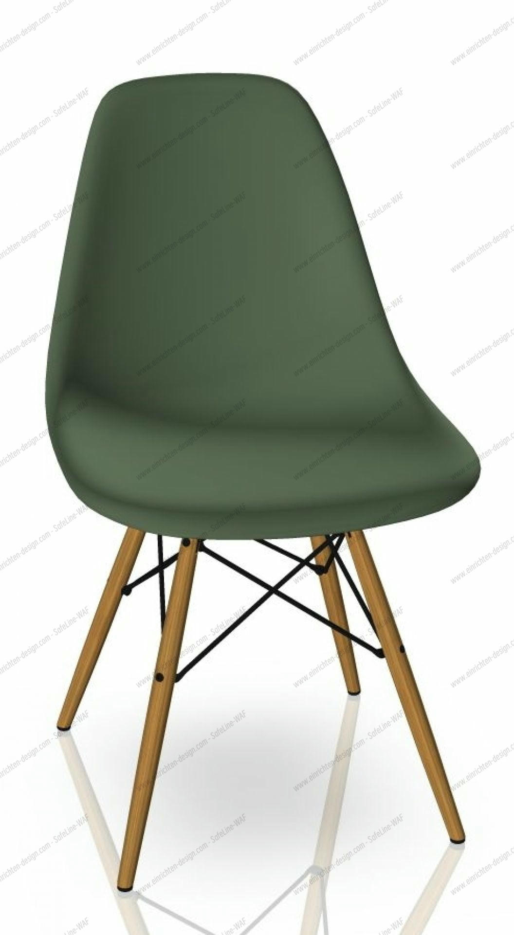 Eames Plastic Side Chair DSW Chair Vitra Ash honey colored - forest
