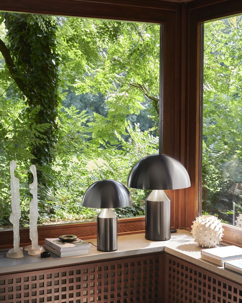 Atollo 238 table lamp nickel Oluce