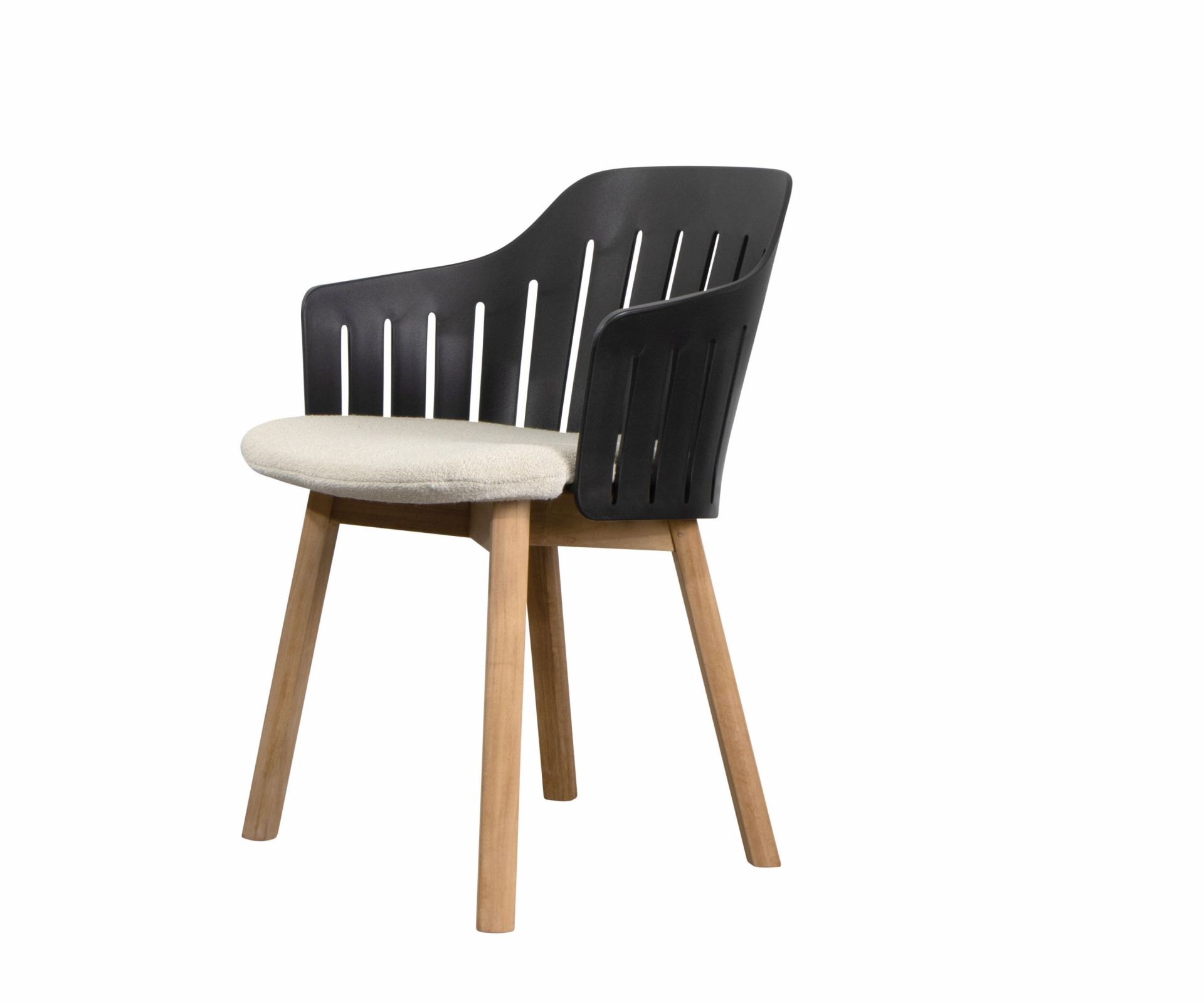 Choice Outdoor Chair Teak Frame 4 Legs Black Cane-Line