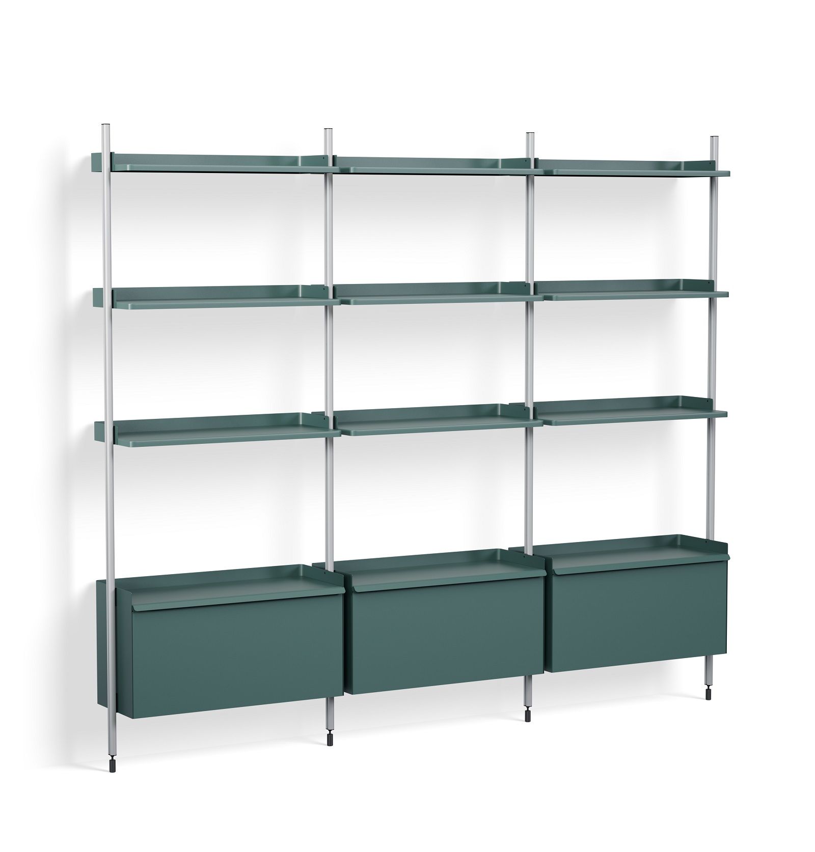 Pier System 133 3 Column Shelf Hay Steel Blue Aluminum