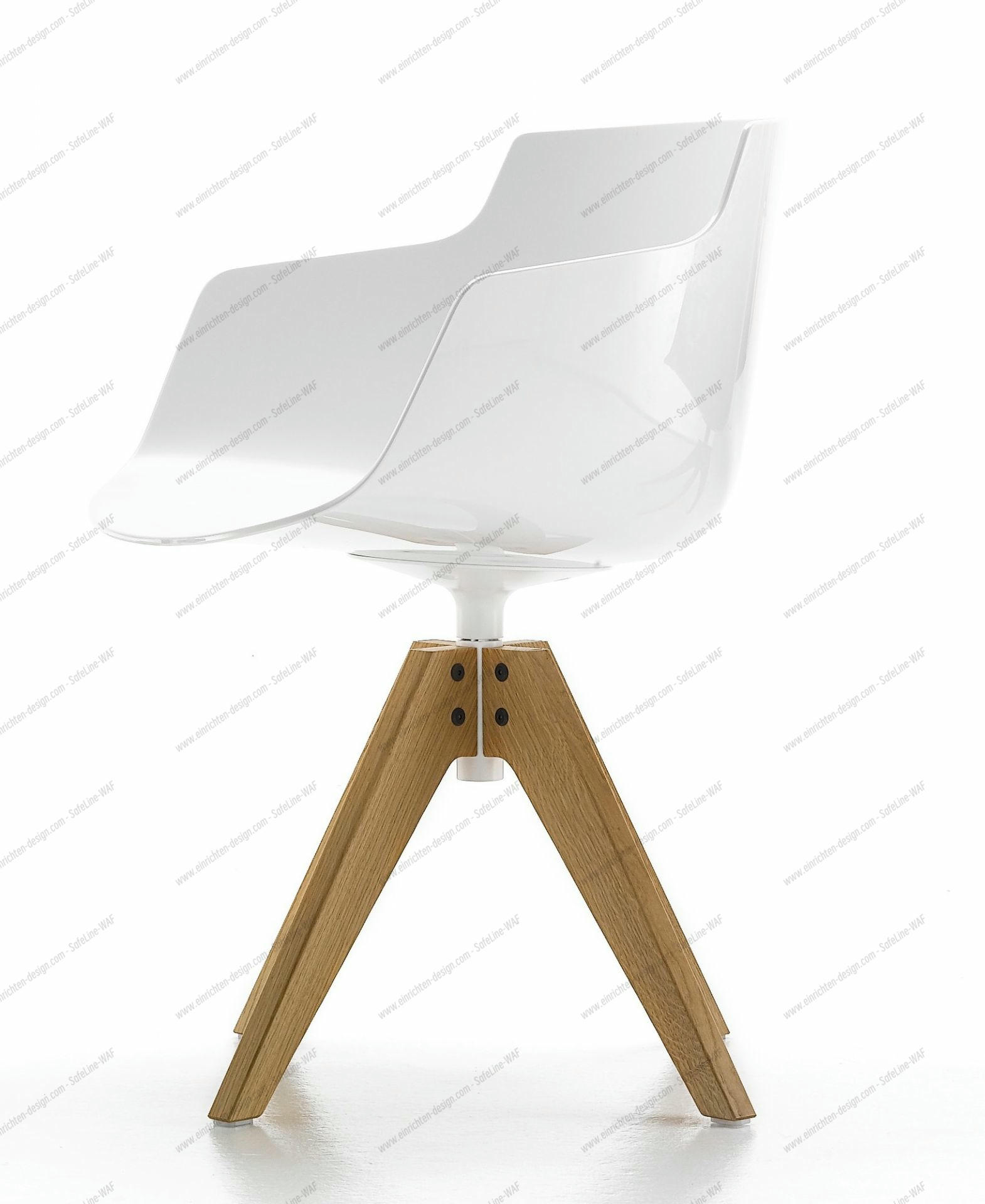 Flow Slim Chair VN Oak Frame MDF Italia White