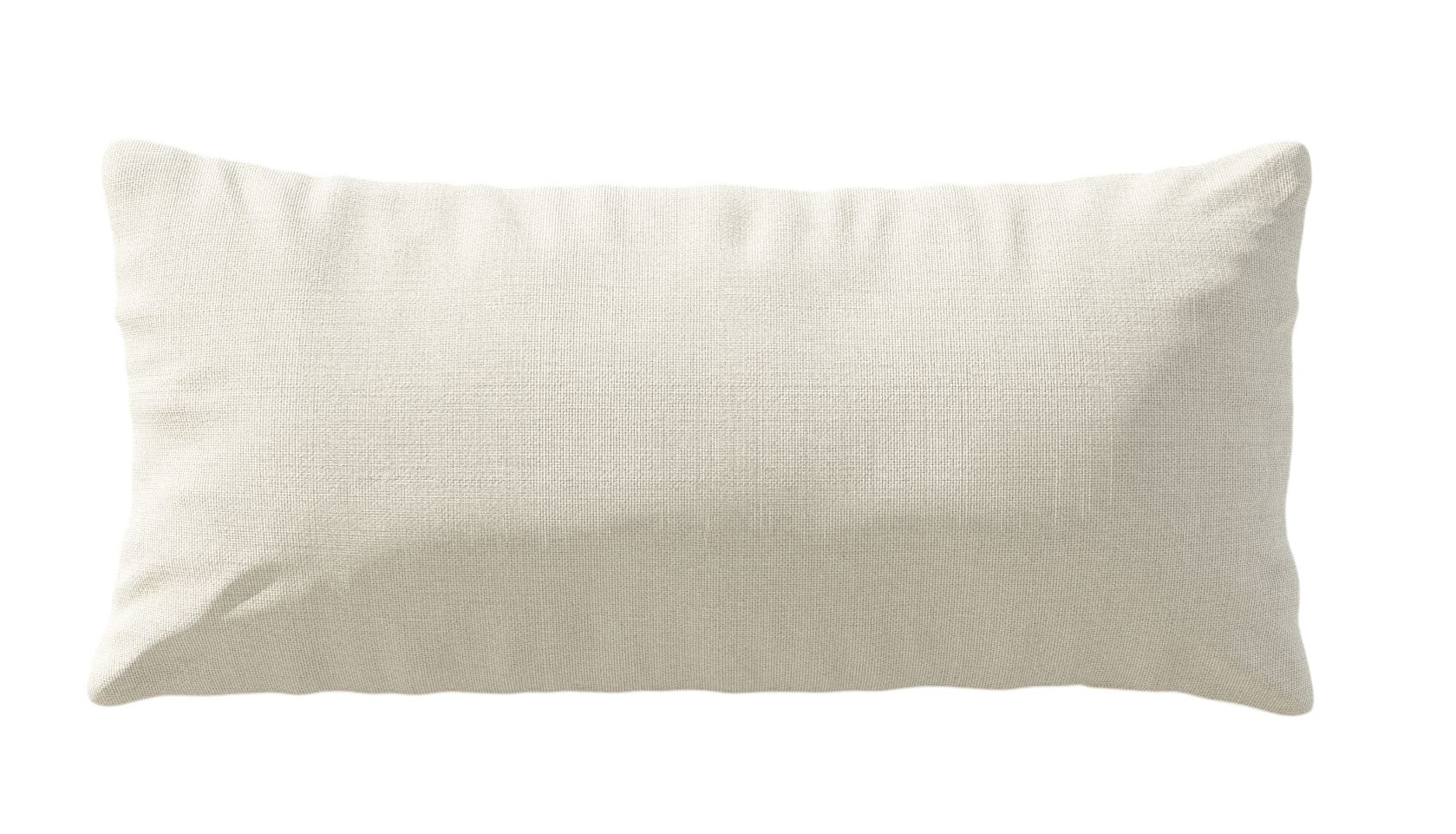 Vetsak Pillow 01 Pique Outdoor Kissen, rechteckig, elfenbeinfarben, Textilstruktur, für Gartenmöbel und Lounge, wetterfest.