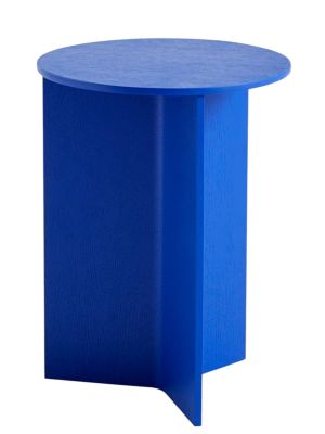 Slit Table Wood Round High side table / coffee table Hay 