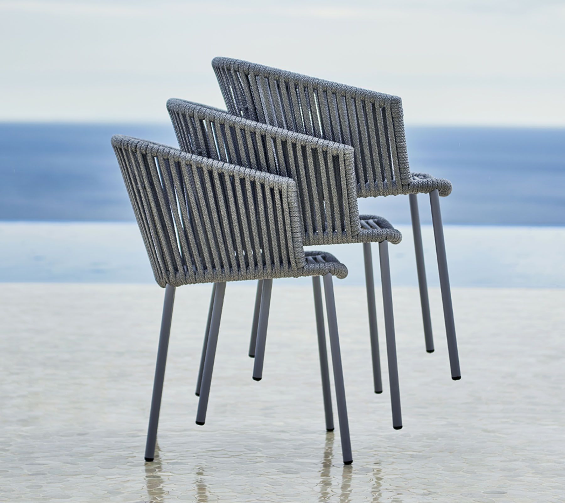 Moments Armchair dark grey Cane-Line