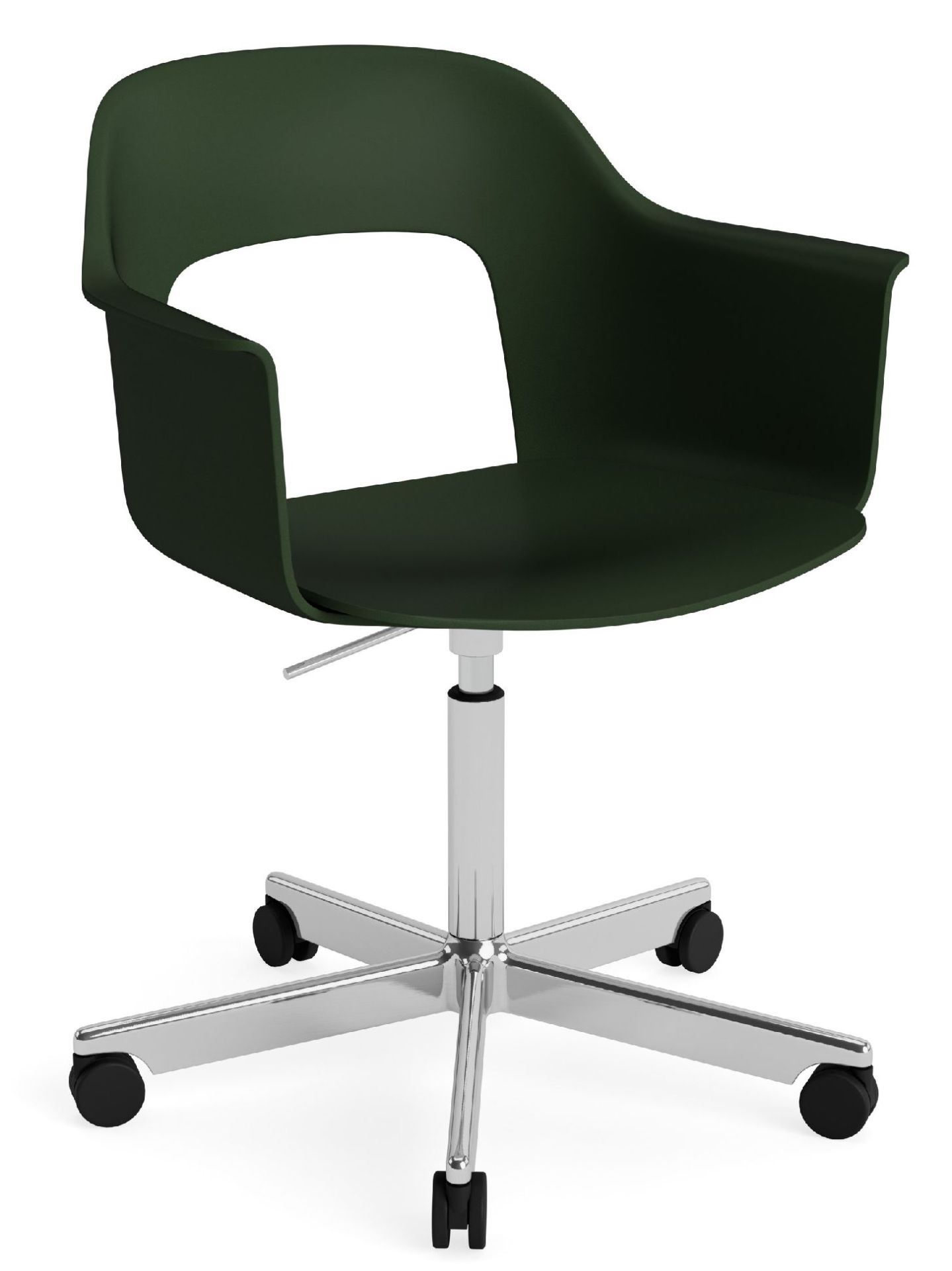 Layout Armchair 241 Armchair 5-star base swivel mechanism with gas spring Hay 