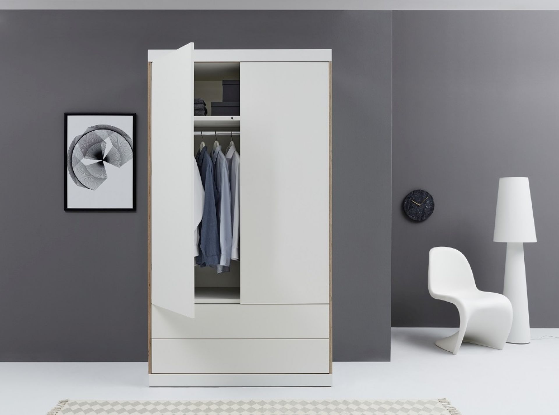 Flai Wardrobe with 2 Doors and 2 drawers Müller Möbelwerkstätten​
