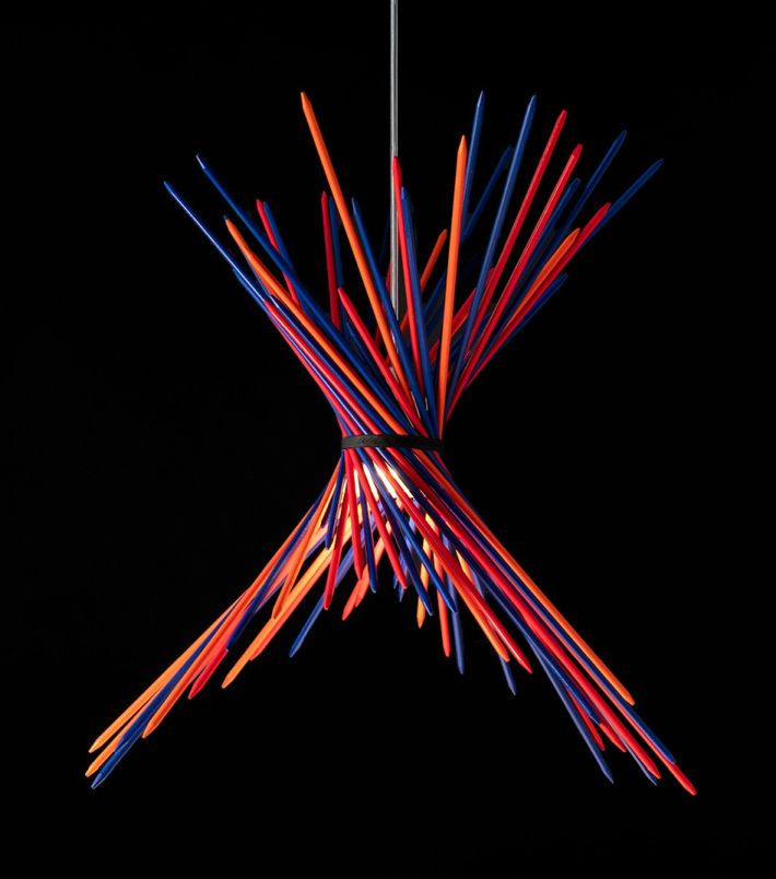 Pic-A-Stic Pendant Light Blue-Luminescent Orange Ingo Maurer