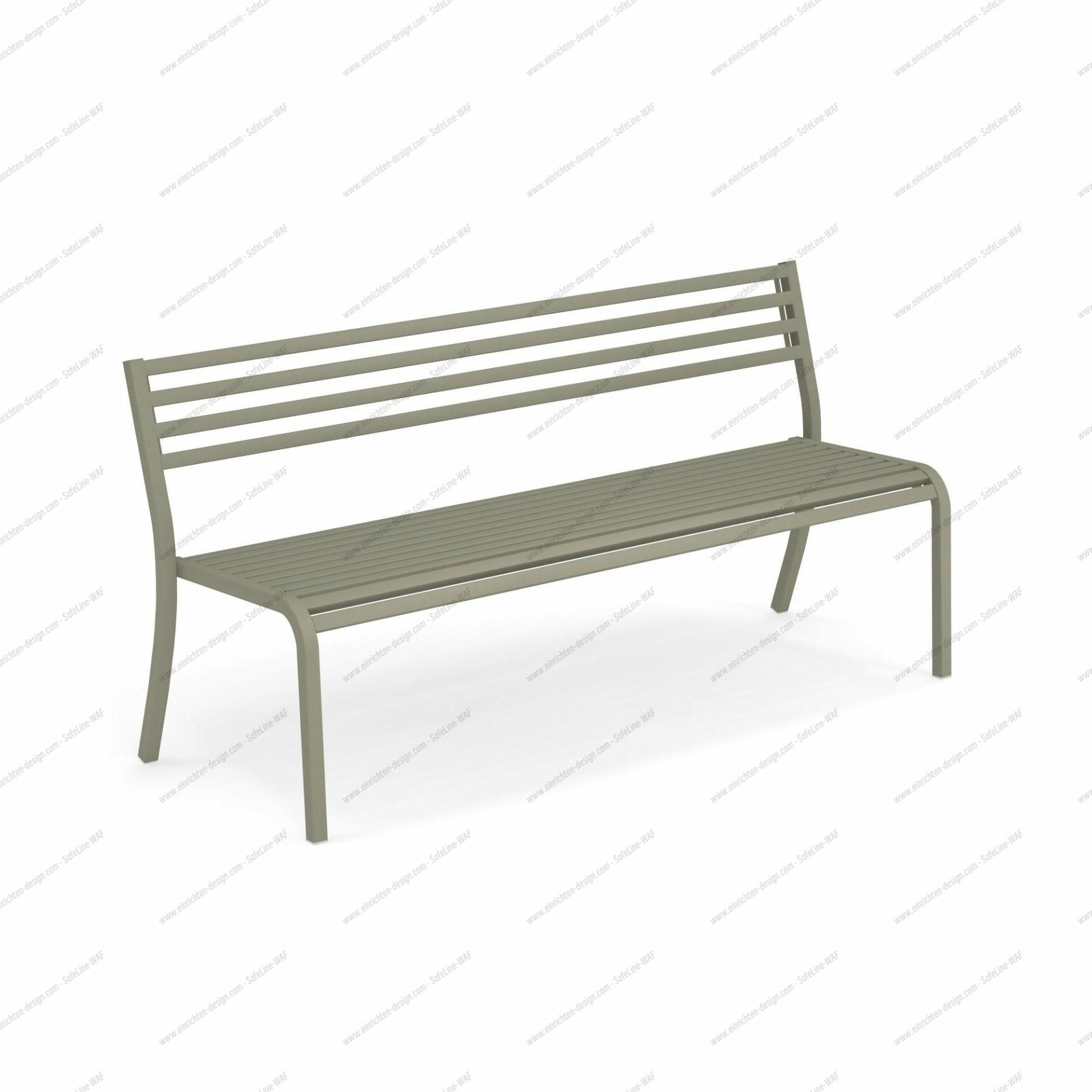 Segno Bank 168 cm Emu graugrün