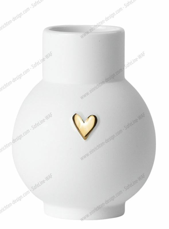 Lovely mini ball vase heart gold wheels