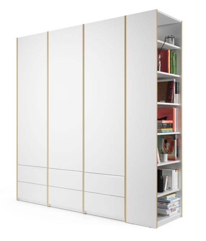 MODULAR PLUS wardrobe combination with add-on shelf right W 212.2 cm Müller Möbelwerkstätten